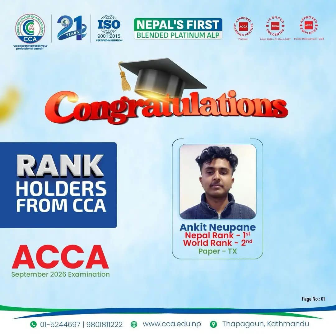 CCA Rank Holder